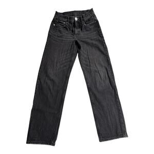 American Eagle Boyfriend Jeans Black Womens 00 Cotton Denim 90's 5 Pocket 25x27
